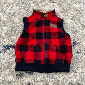 Baby Buffalo Plaid Fleece Vest
